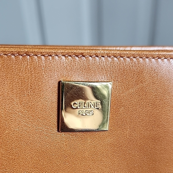 Celine Tan Leather Coin/Card Case - Picture 7 of 10